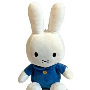 NEW Nick Bruna Nintje Sitting Miffy in Blue Top Plush Toy 12" Tall